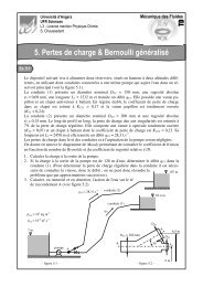 5. Pertes de charge & Bernoulli gÃ©nÃ©ralisÃ© - UniversitÃ© d'Angers