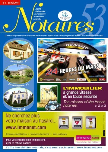 Journal des Notaires "Notaires 53" - Le Journal des Notaires