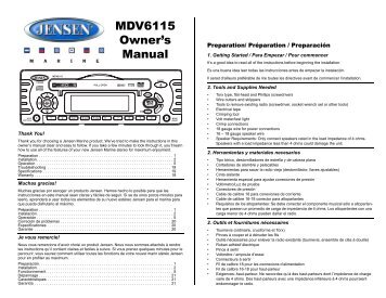 MDV6115 Owner's Manual - ASA Electronics