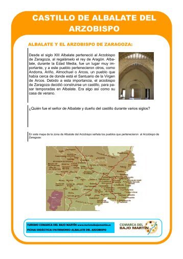 ficha castillo albalate - DiputaciÃ³n Provincial de Huesca