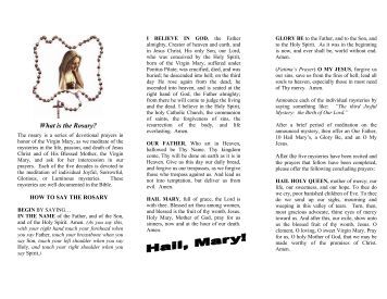 Rosary Prayers in Several Languages