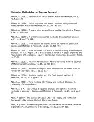 Methodological books and papers - Process Research Methods