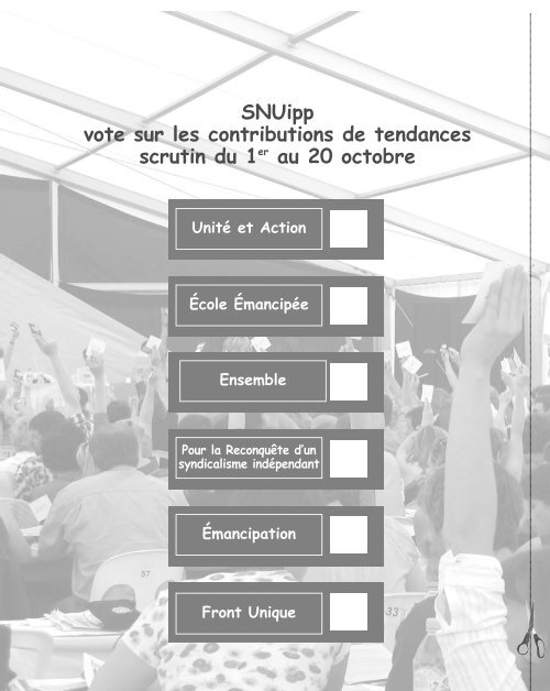 Vote d'orientation Vote d'orientation - SNUipp