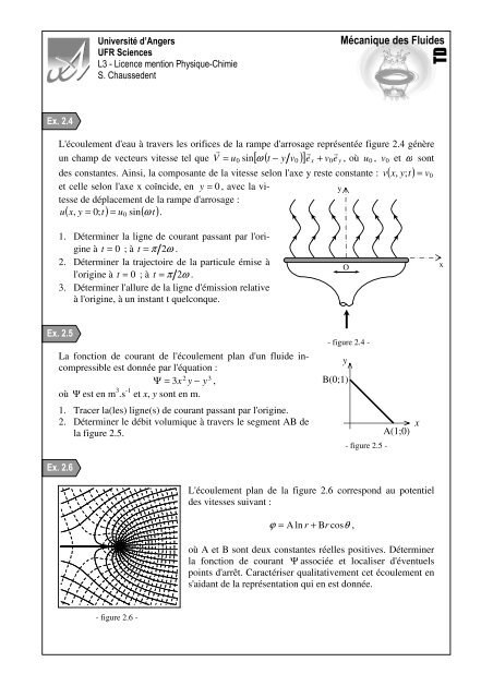 2. CinÃ©matique - cours de mecanique des fluides - UniversitÃ© d'Angers