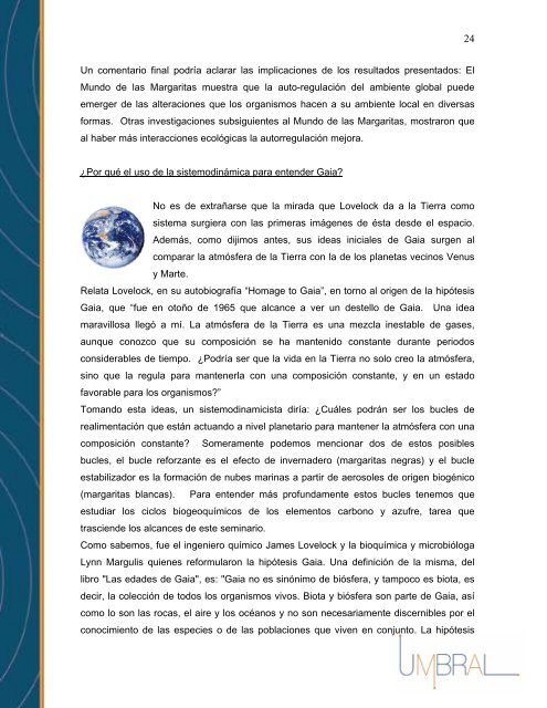 Seminario Gaia y la Naturaleza de la Ciencia - Umbral