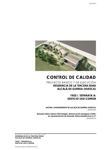 CONTROL DE CALIDAD - Ayuntamiento de AlcalÃ¡ de Gurrea Sede ...