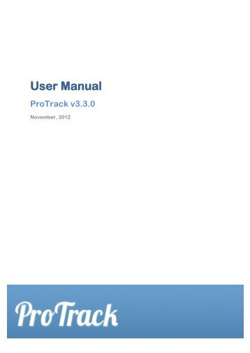 Download User Manual - ProTrack - Home