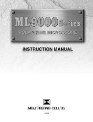 ML9000 Manual - Meiji Techno