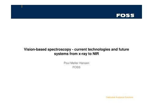 Vision-based spectroscopy - current technologies and ... - Visionday