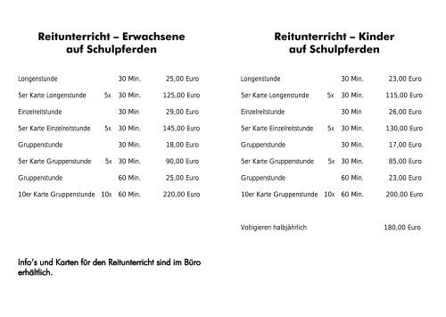 Reitunterricht – Erwachsene auf Schulpferden ... -  Reiterhof Laurent