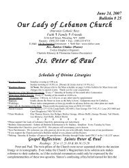 Sts. Peter & Paul - Our Lady of Lebanon