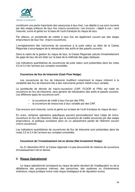 RAPPORT FINANCIER ANNUEL - Crédit Agricole Toulouse 31