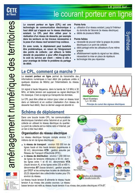 Le courant porteur en ligne (CPL)