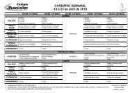 Cardápio Semanal - 19-04 à 14-05-10 - Ning
