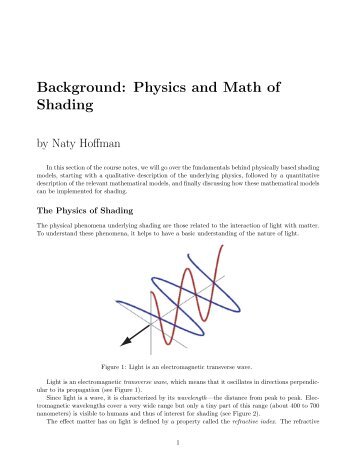 Background: Physics and Math of Shading - Self Shadow