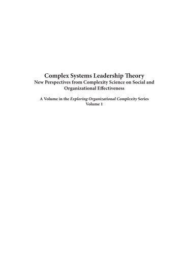 Complex Systems Leadership Theory - Emergent Publications