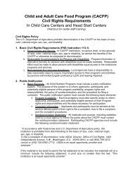 (CACFP) Civil Rights - Iowa Department of Education