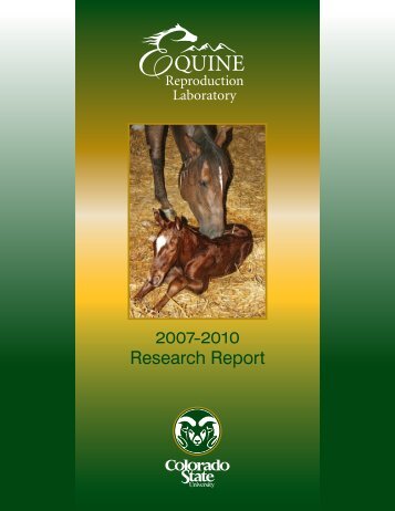 ERL Research Report 2010, Vol. I - College of Veterinary Medicine ...