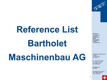 Switzerland - Bartholet Metallbau AG