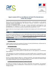 Appel Ã  projets 2012 sur les Maisons de SantÃ© Pluridisciplinaires ...