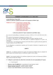 CRSA ArrÃªtÃ© v. CONSOLIDEE au 31 mai .2012 - ARS RhÃ´ne-Alpes