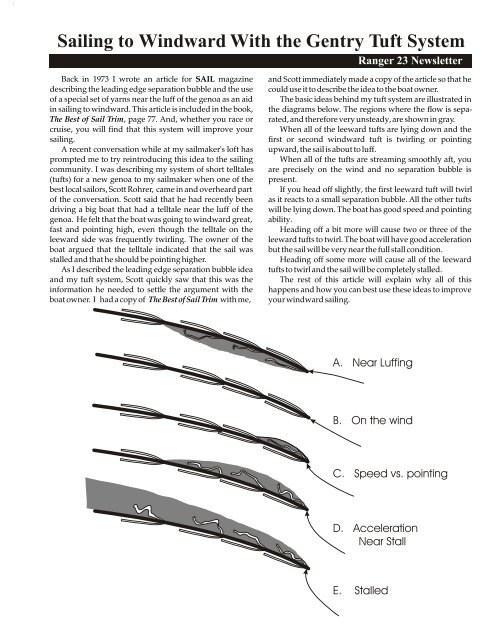 Sailing to Windward With the Gentry Tuft System - ArvelGentry.com