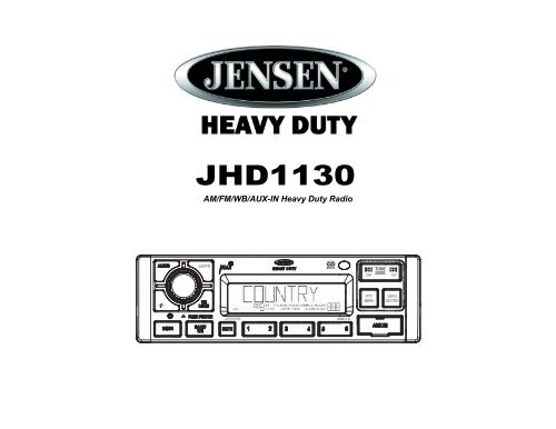 JHD1130 Owners Manual - ASA Electronics