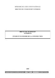 Études et Économie de la Construction - Ministère de l ...