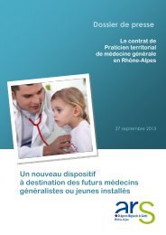 Dossier de presse - ARS RhÃ´ne-Alpes