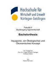 Bachelorthesis - Umwelt und Natürliche Ressourcen