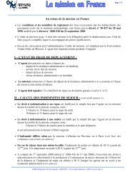 Au retour de la mission en France I â L'ETAT DE FRAIS DE ... - CNRS