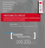 master - UFR Droit et Sciences Sociales - UniversitÃ© de Poitiers