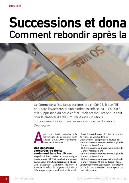 L'immobilier des - Le Journal des Notaires