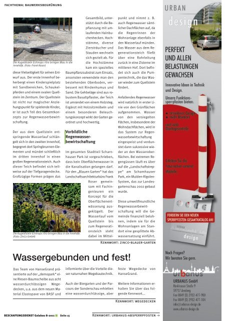 Beschaffungsdienst GaLaBau - Ausgabe August 2011