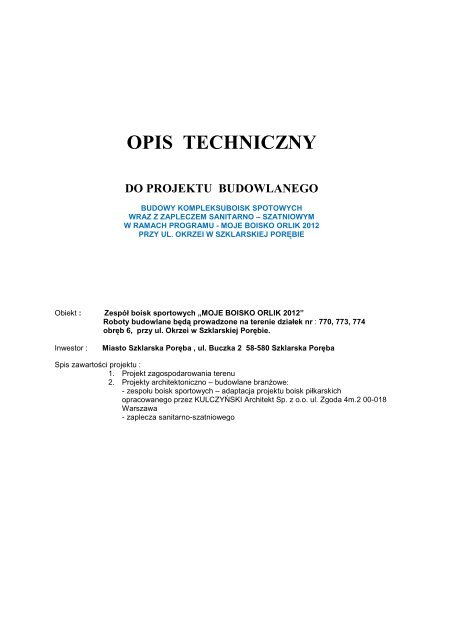 opis techniczy