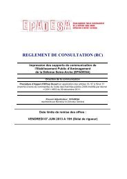 REGLEMENT DE CONSULTATION (RC) - Epadesa