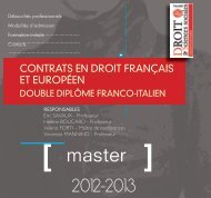 master - UFR Droit et Sciences Sociales - UniversitÃ© de Poitiers