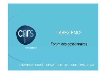 LABEX EMC3 - DÃ©lÃ©gation Normandie - CNRS