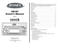 VR187 Owner's Manual - ASA Electronics