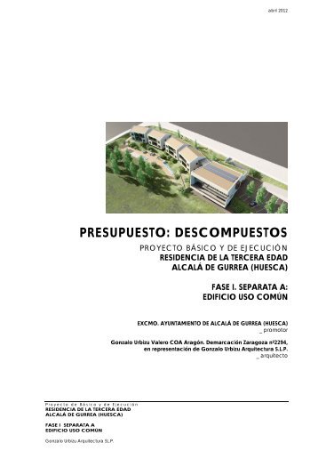 presupuesto: descompuestos - Ayuntamiento de AlcalÃ¡ de Gurrea ...