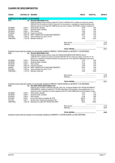 presupuesto: descompuestos - Ayuntamiento de AlcalÃ¡ de Gurrea ...