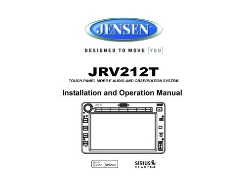 JRV212T Owners Manual - Jensen Heavy Duty