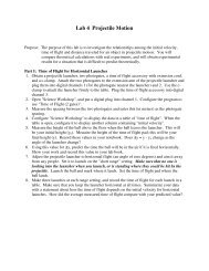 Lab 4 Projectile Motion