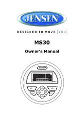 MS30 Owners Manual - Jensen Heavy Duty