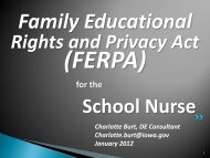 FERPA Presentation - Iowa Department of Education