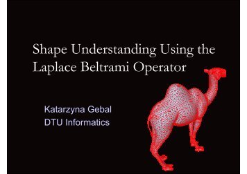 Shape Understanding Using the Laplace Beltrami ... - Visionday