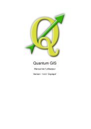 Manuel Utilisateur de QGIS 1.6 - Free