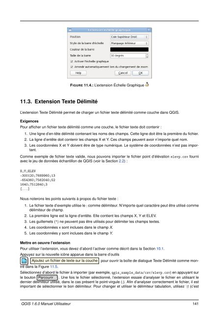 Manuel Utilisateur de QGIS 1.6 - Free