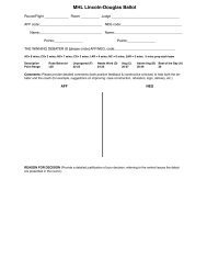Sample Ld Case HOW TO JUDGE LINCOLN-DOUGLAS DEBATE - Jimmenick.com