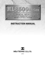 ML8500 Manual - Meiji Techno